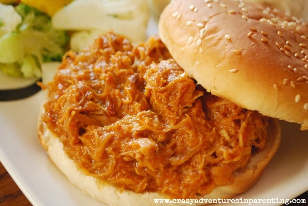 slow cooker pulled barbecue chicken