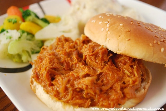 slow cooker pulled barbecue chicken