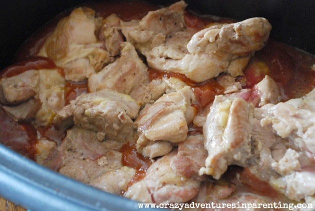 slow cooker pulled barbecue chicken