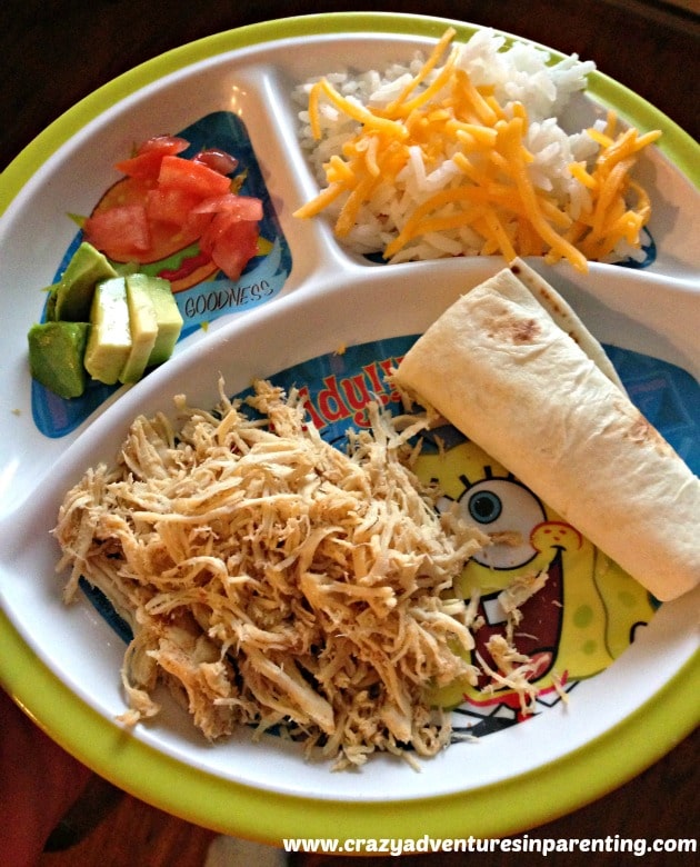baby chicken taco plate