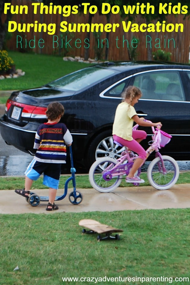 bikes in the rain