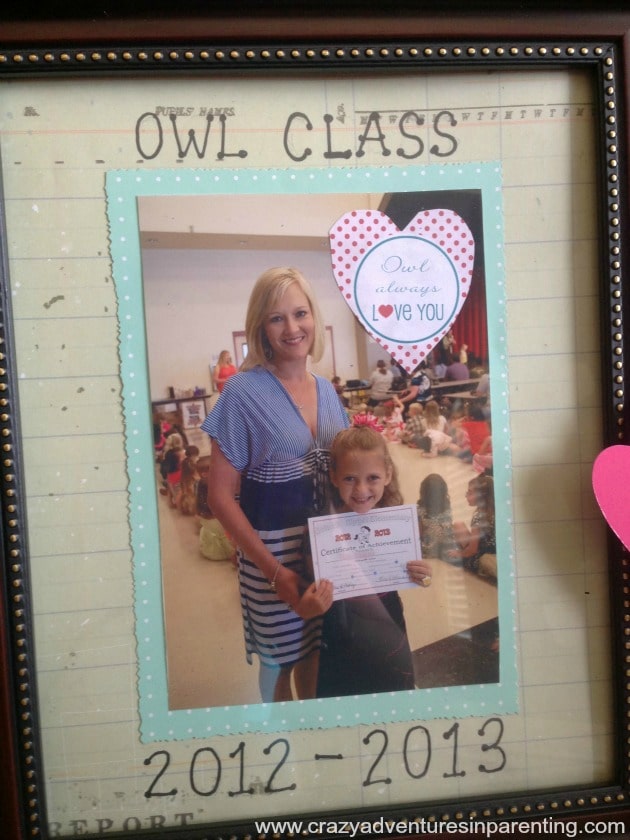 owl picture frame teacher gift