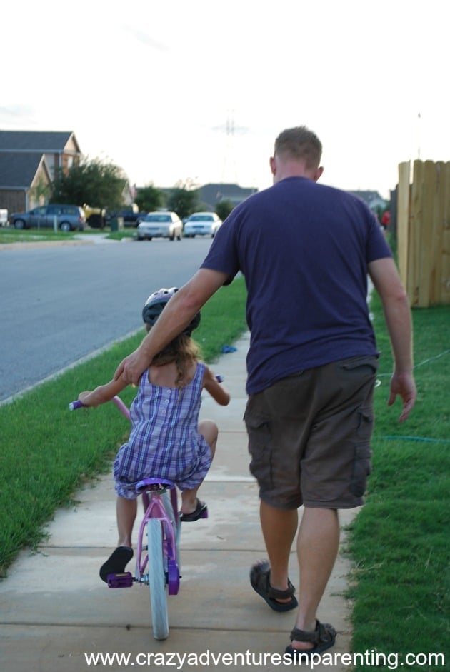 riding a two wheel bike for the first time