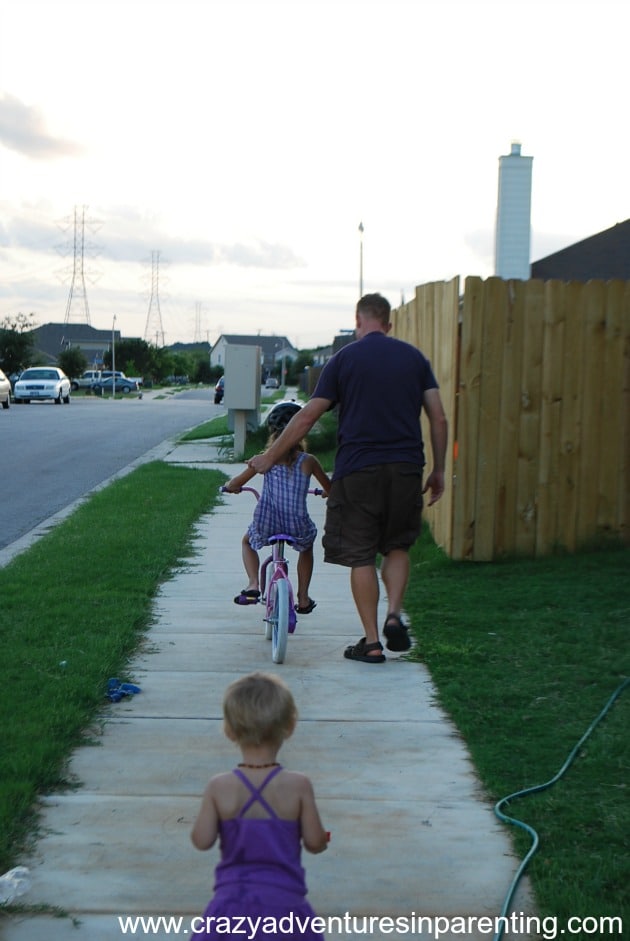 riding a two wheel bike for the first time