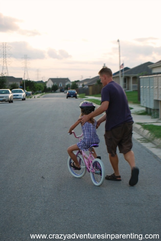 riding a two wheel bike for the first time