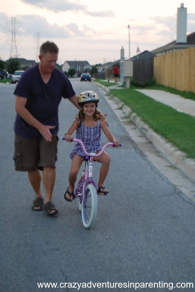 riding a two wheel bike for the first time