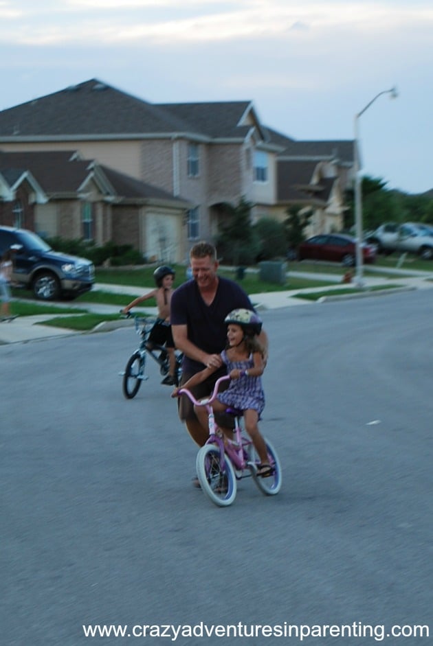 riding a two wheel bike for the first time