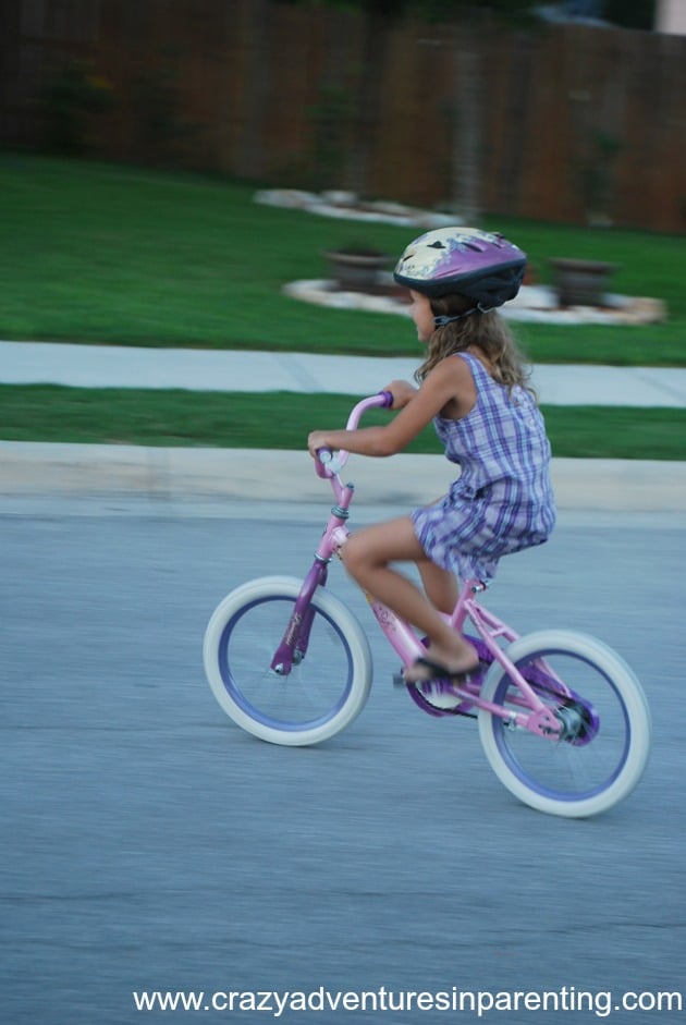 riding a two wheel bike for the first time