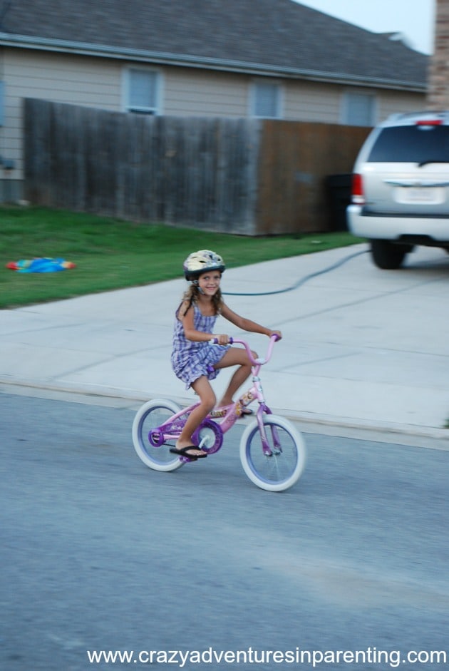 riding a two wheel bike for the first time