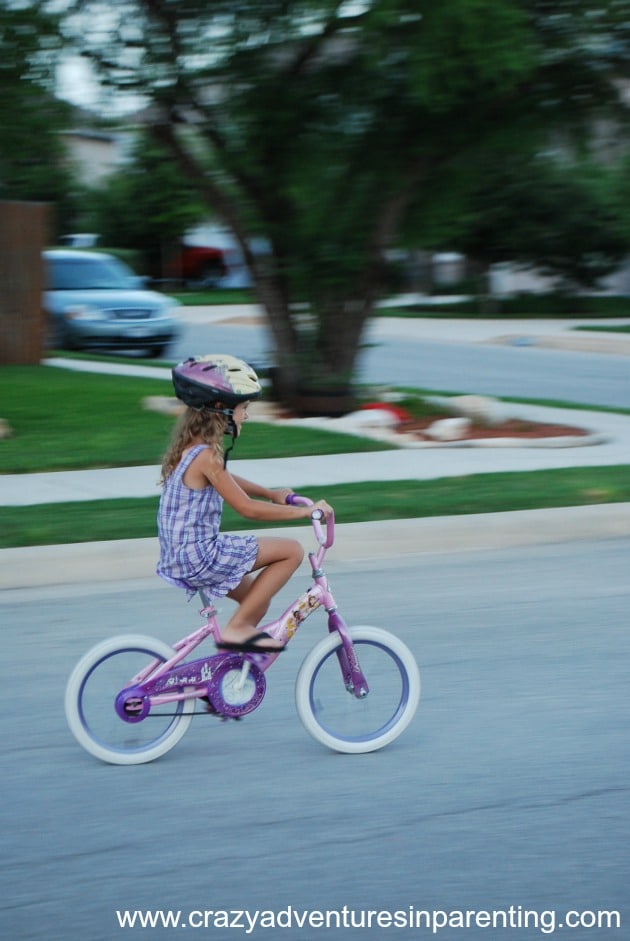 riding a two wheel bike for the first time