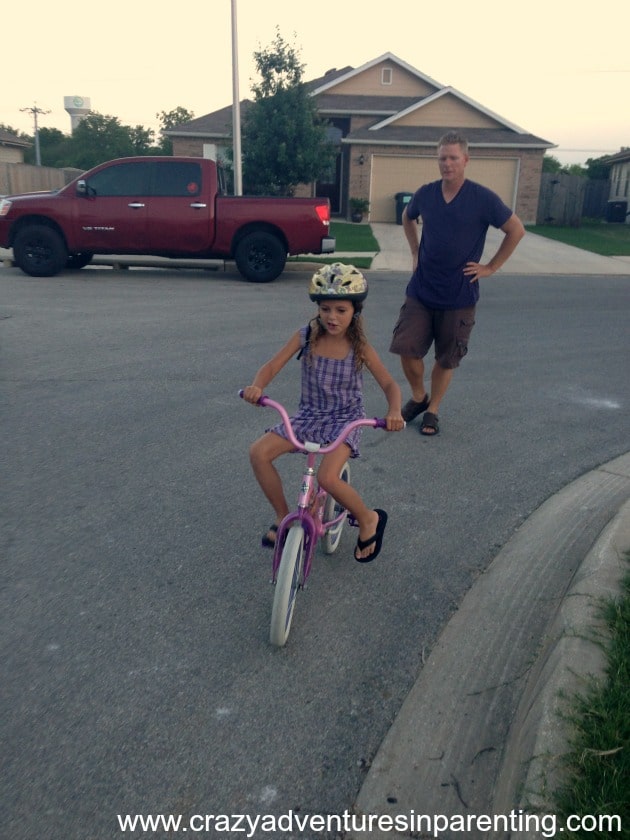 riding a two wheel bike for the first time