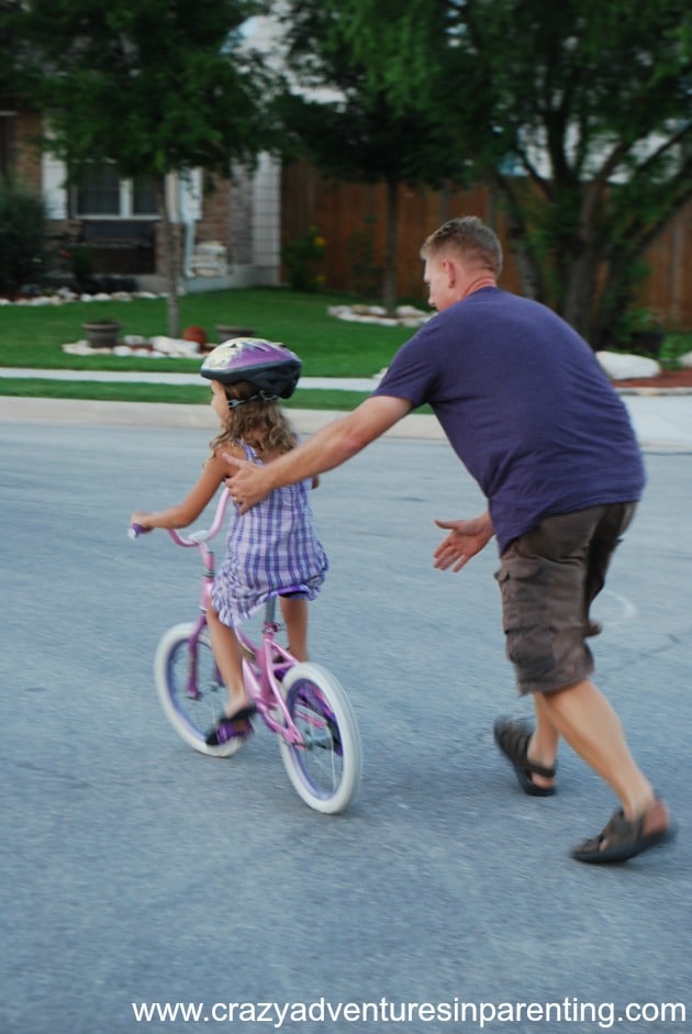 riding a two wheel bike for the first time