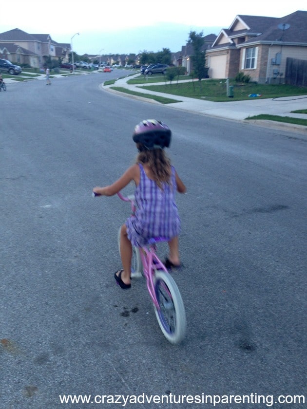 riding a two wheel bike for the first time