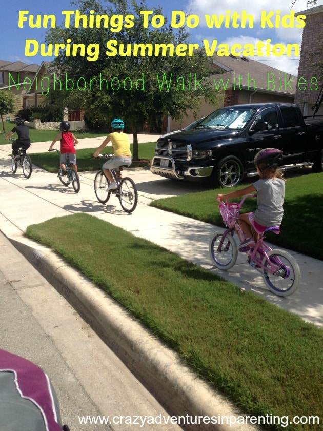 fun things to do with kids during summer vacation - walk with bikes