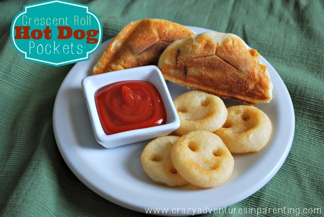 Crescent Roll Hot Dog Pockets school lunch