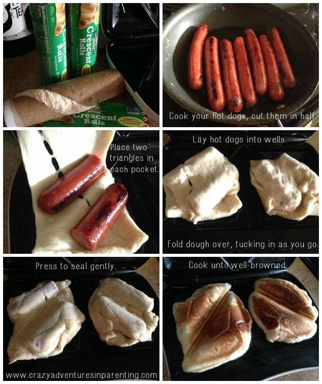 how to cook crescent roll hot dog pockets
