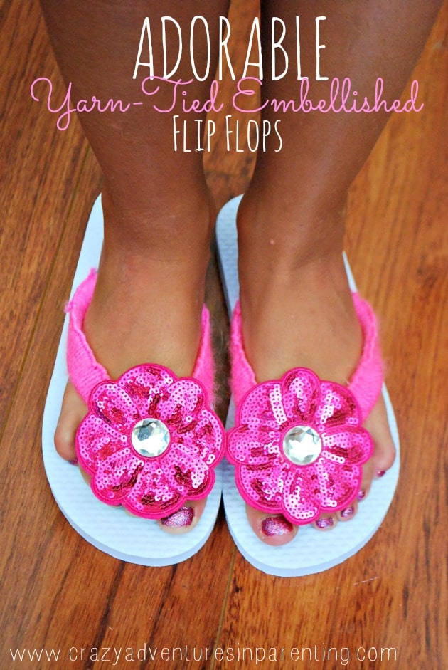  adorables chanclas adornadas con hilo