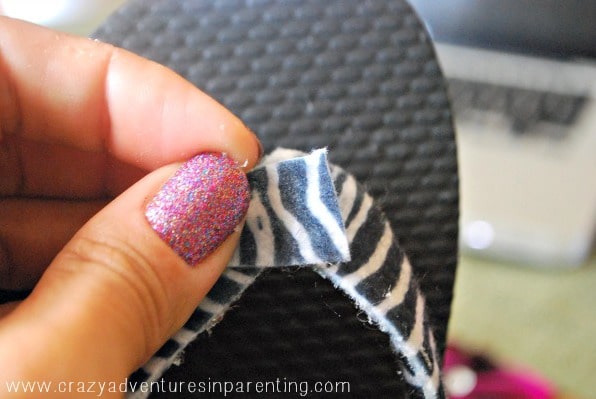 felt square for flip flop embellishment