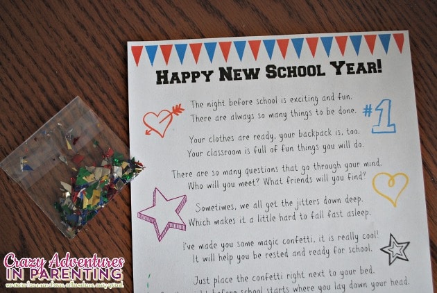 new school year printable with glitter