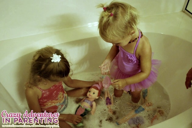 Disney The Little Mermaid Secret Reveal Ariel Doll in the bath