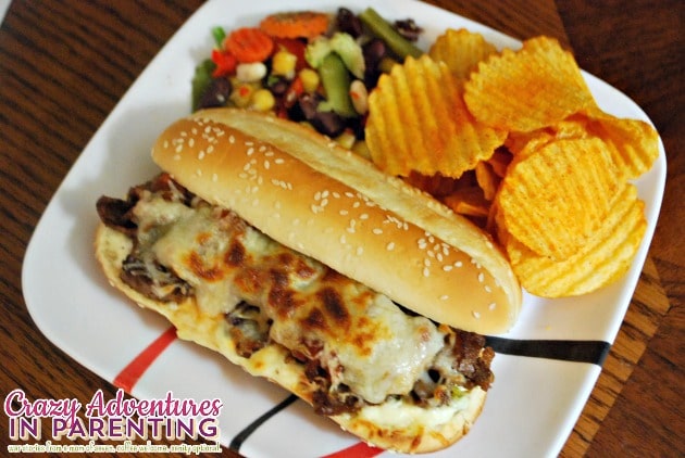 Tex-Mex Philly Cheese Steak Sandwiches school lunch