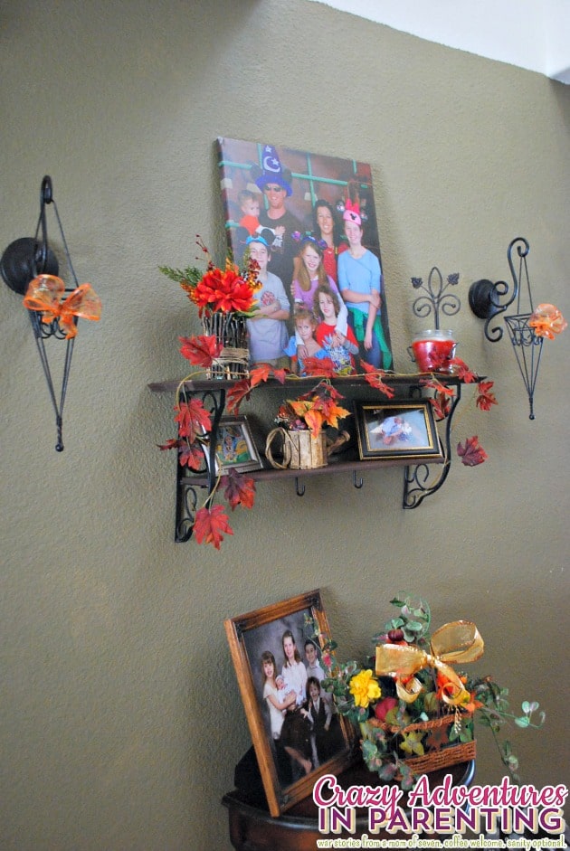 fall decor front entryway