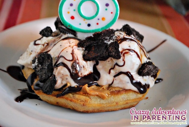 ice cream birthday waffle