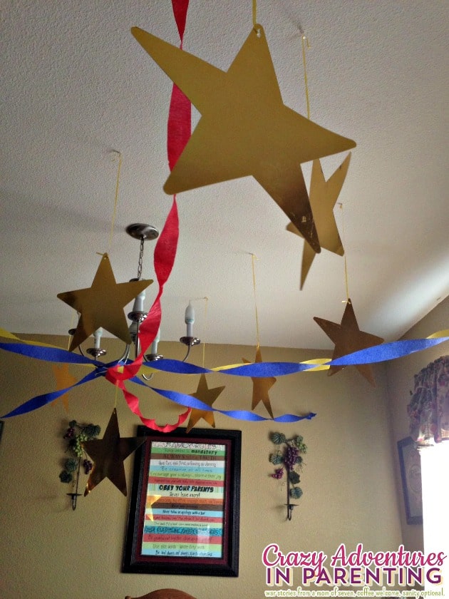 super hero birthday decorations with stars