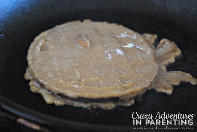 waffle french toast poured into pan