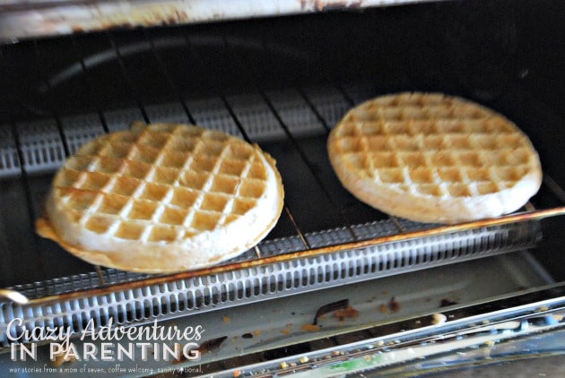 waffles in toaster