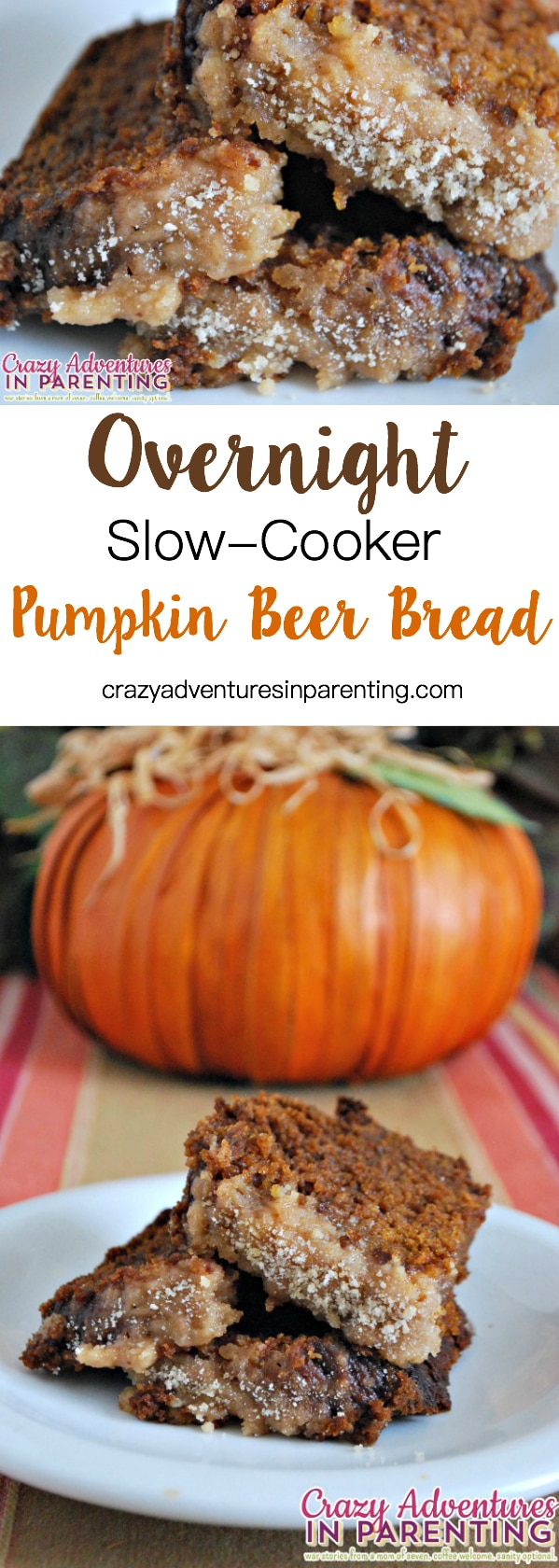 Overnight Slow Cooker Pumpkin Beer Bread