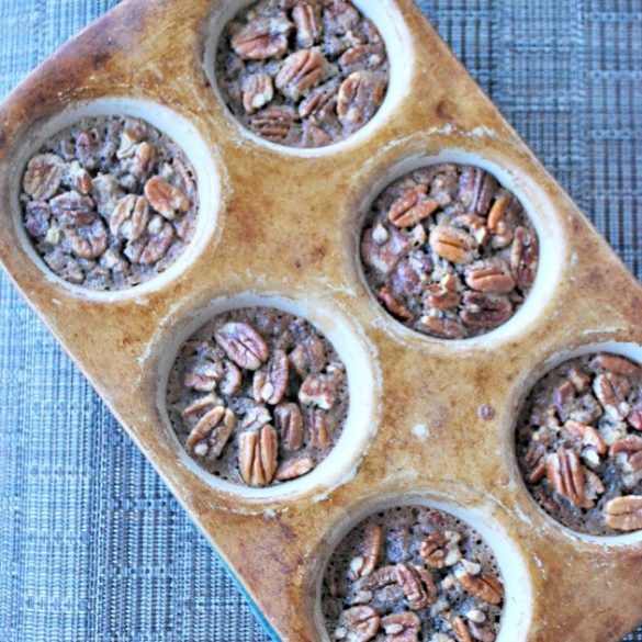 Pecan Pie Filling in Muffin Pan