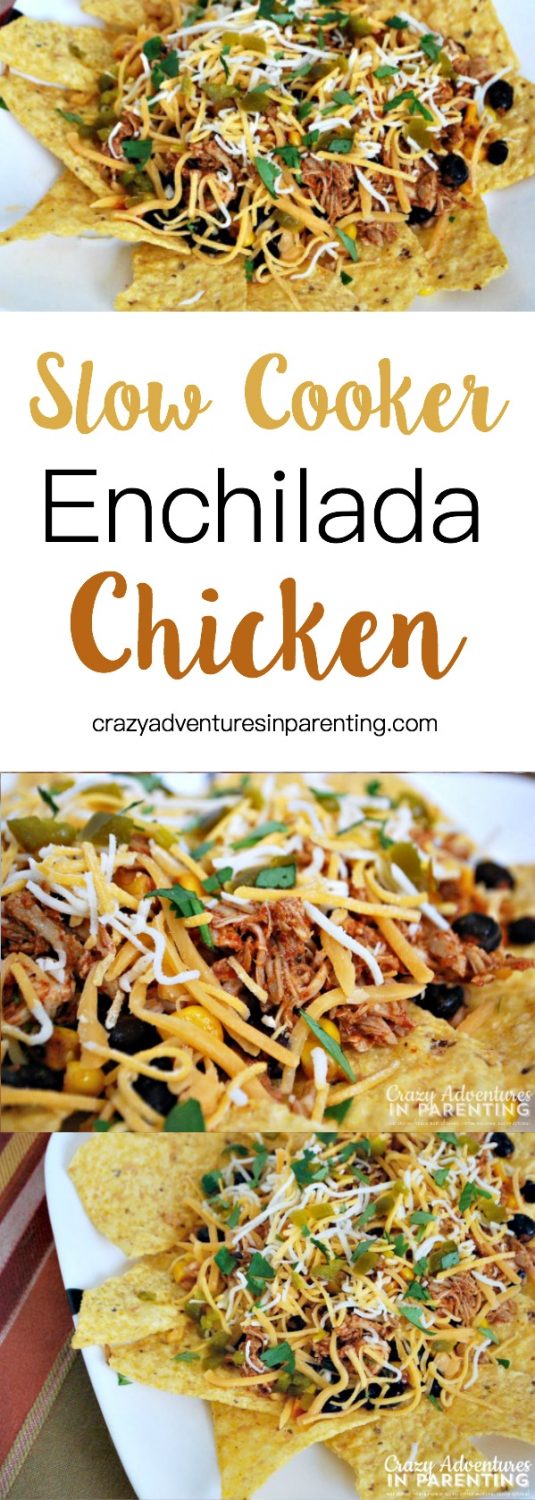 Slow Cooker Enchilada Chicken Recipe Crazy Adventures in Parenting