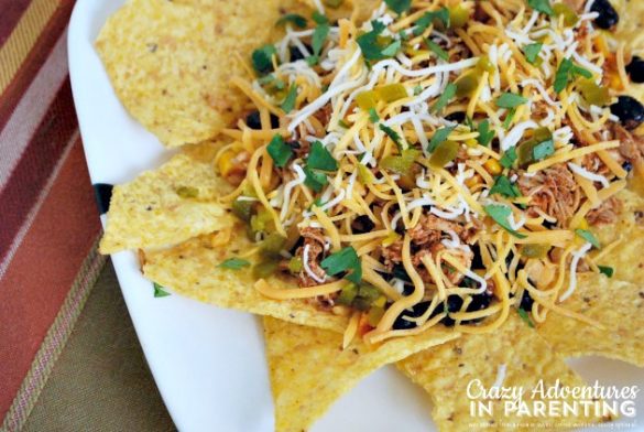 Slow Cooker Enchilada Chicken with Tortilla Chips Slow Cooker Enchilada Chicken with Tortilla Chips