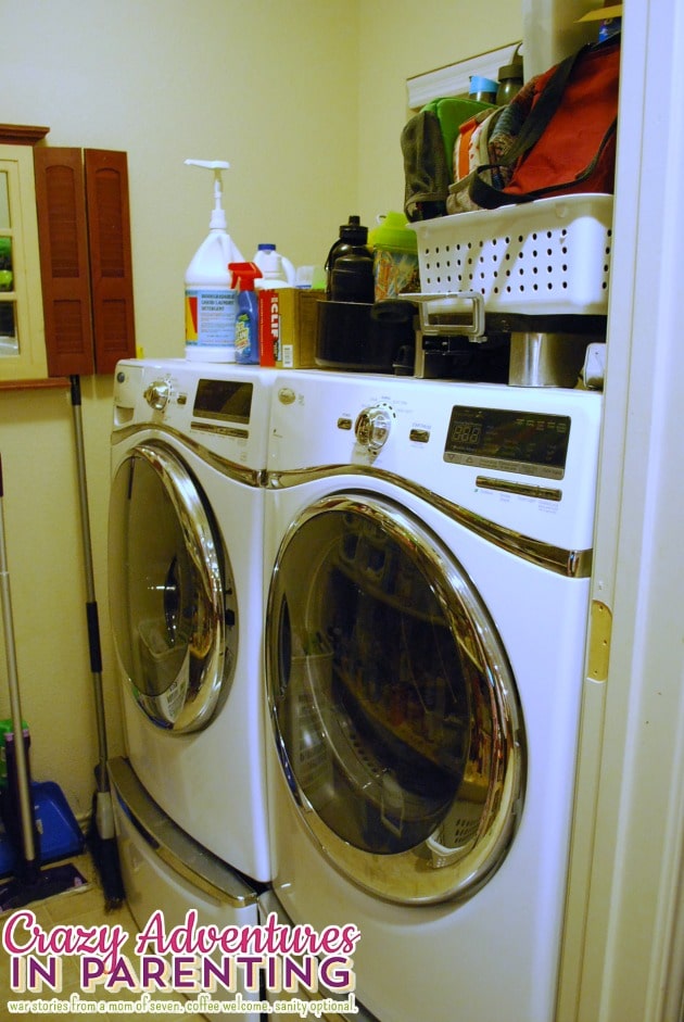 laundry room reorganized