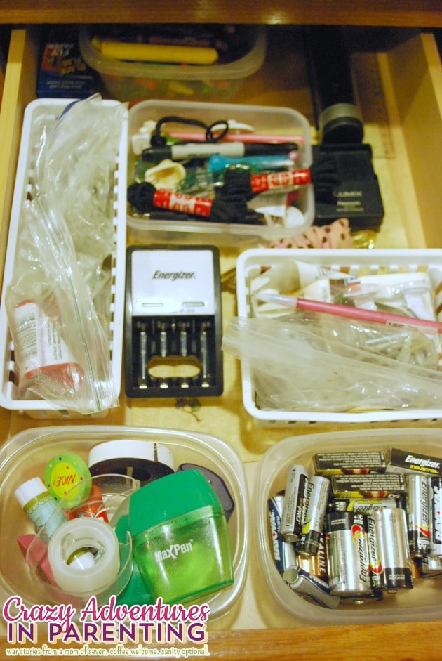 organized junk drawer