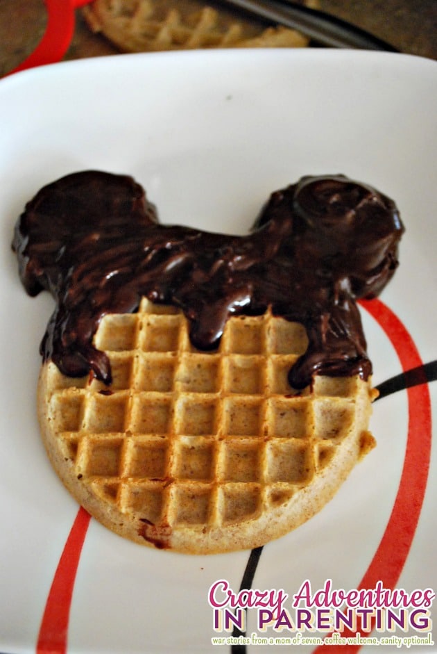 paint chocolate onto Mickey Mouse