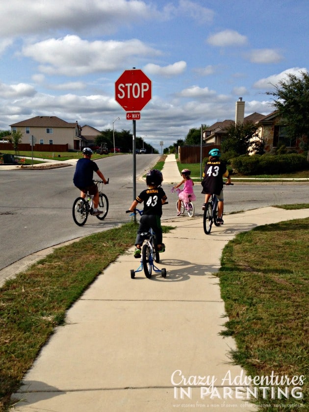 sunny bike ride with my kiddos