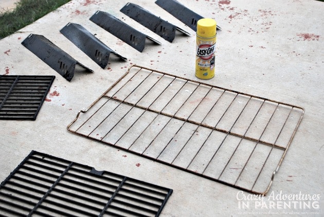 Easy Off Heavy Duty on oven and grill racks