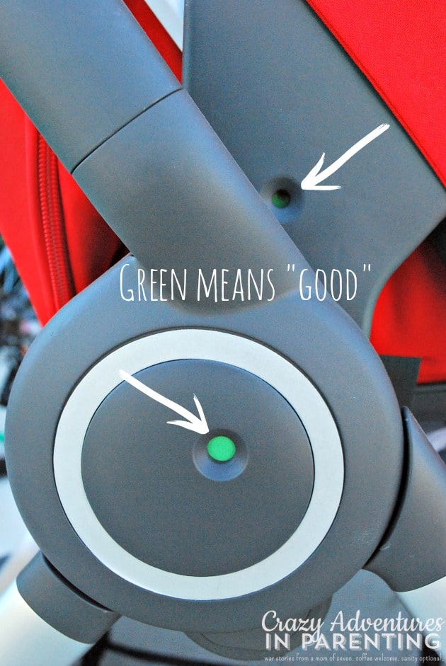 Stokke Scoot green circle indicators