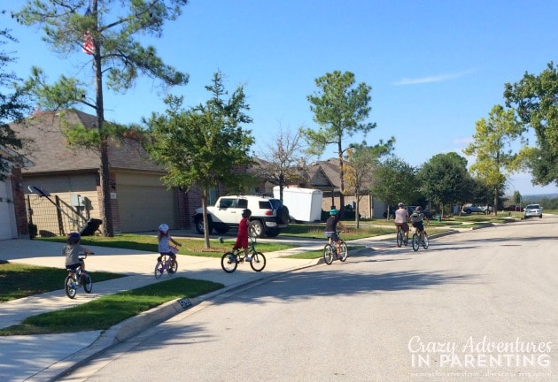 family bike ride