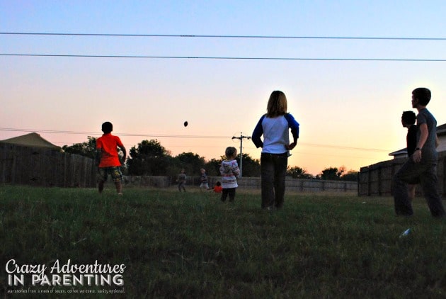 neighborhood football game