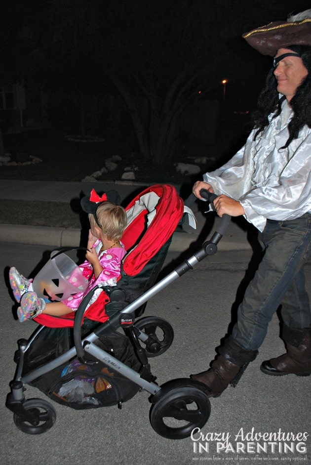 riding in style on Halloween