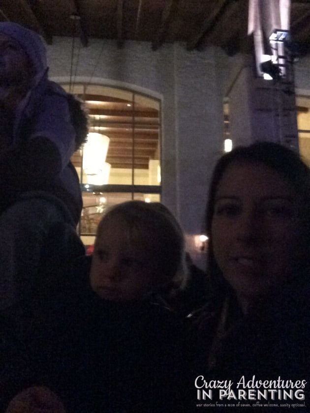 watching the Christmas tree lighting