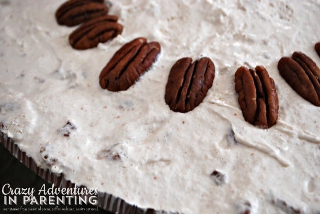 Southern Ambrosia Coconut Apple Pie with Pecan Cream Cheese Topping