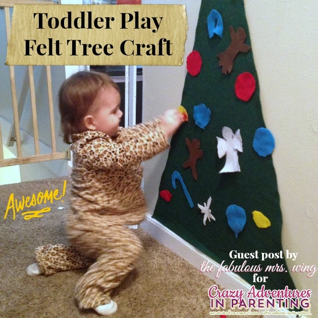 Toddler play felt tree