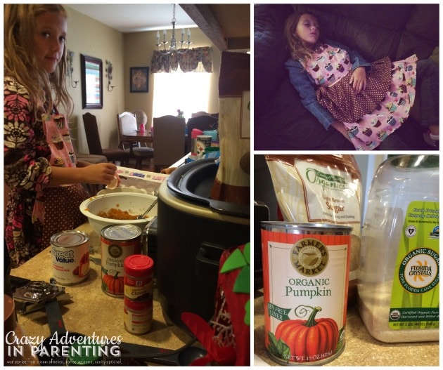 baking pies with Baby Sis