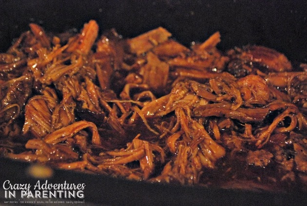 barbecue pulled pork ready to serve