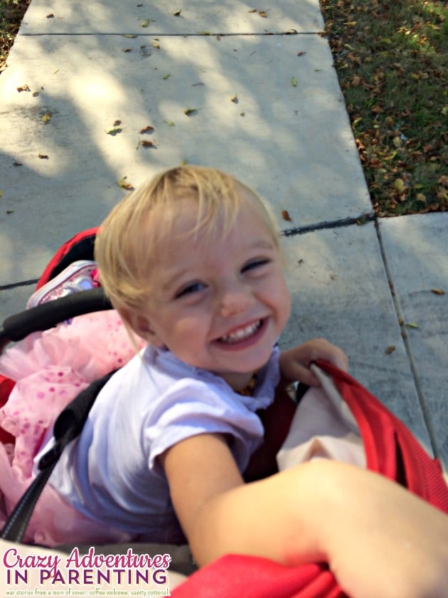 smiling baby on our walk