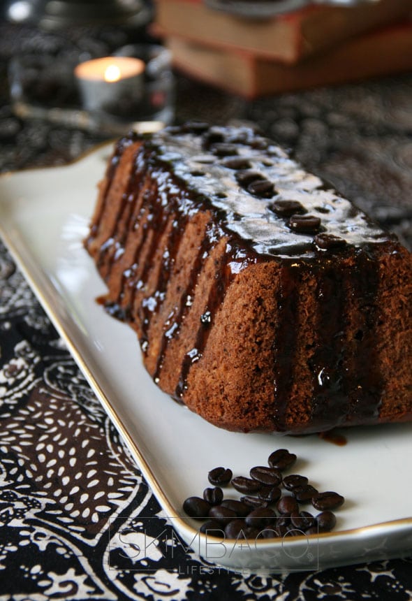 Banana Mocha Coffee Cake with Mocha Topping